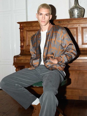 Laslo Reversible Bomber Jacket nouveau/pine from Yahmo