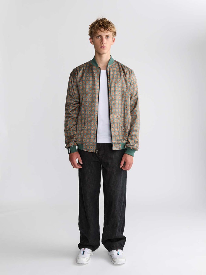 Oskar Reversible Bomber Jacket Atlas/Teal from Yahmo