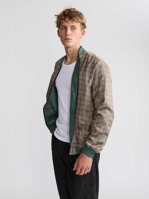 Oskar Reversible Bomber Jacket Atlas/Teal from Yahmo