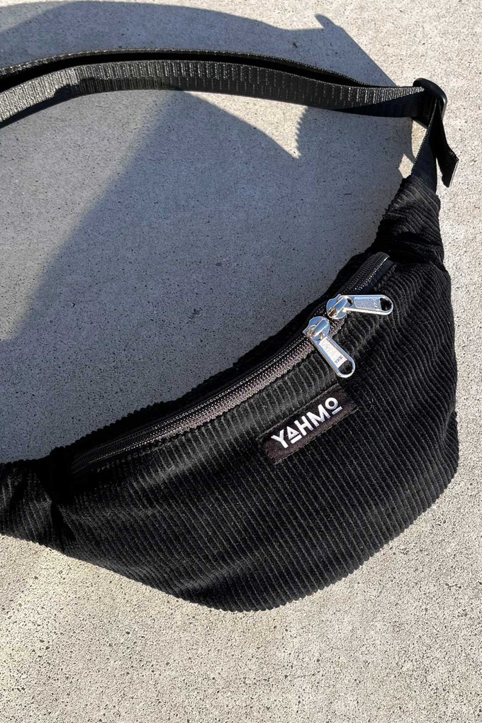 black Corduroy Bum Bag from Yahmo