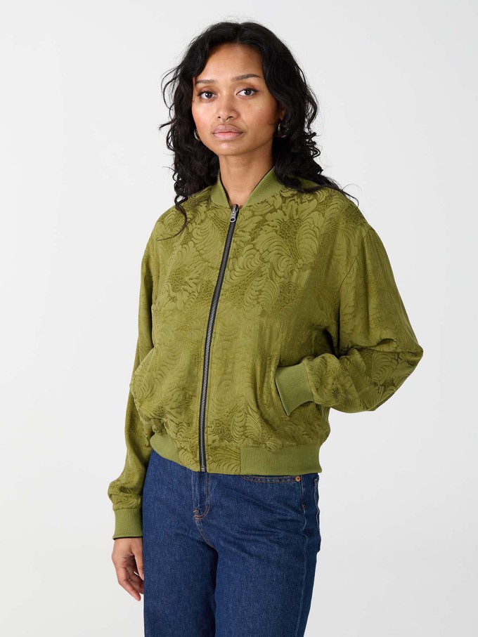 Lene Reversible Bomber Jacket moss/black from Yahmo