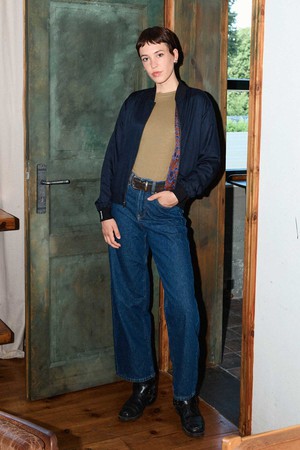 Ruth Reversible Bomber Jacket moka/navy from Yahmo