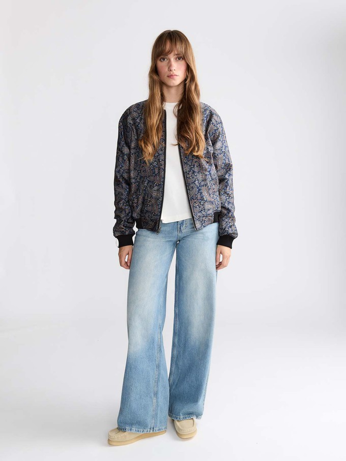 Elsa Reversible Bomber Jacket Paisley/Navy from Yahmo