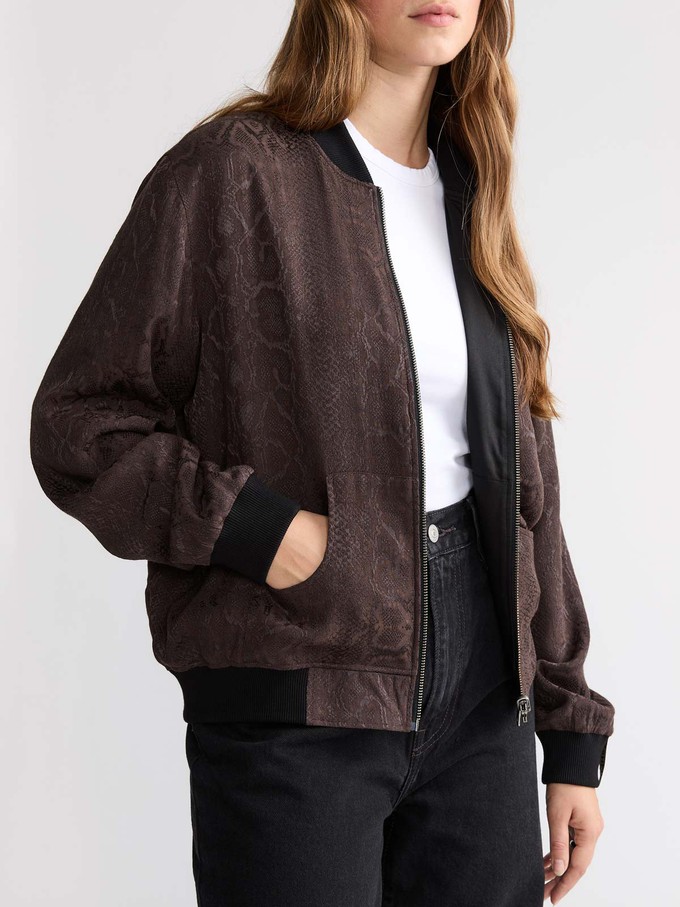 Ruth Reversible Bomber Jacket Cobra/Black from Yahmo