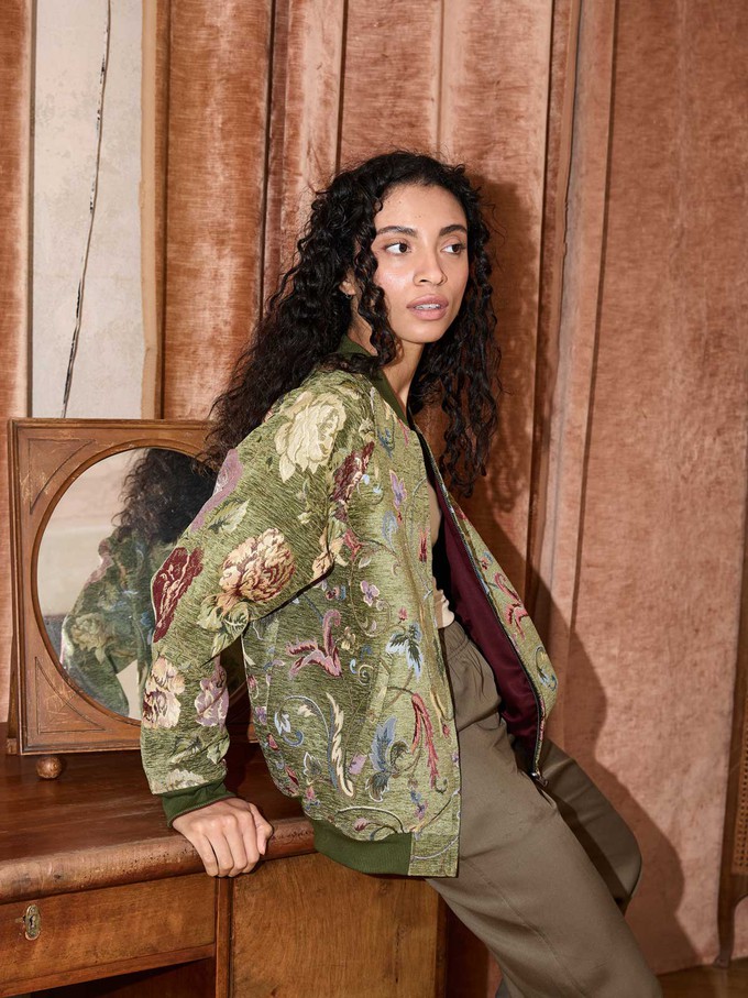 Jette Reversible Bomber Jacket garden/wine from Yahmo