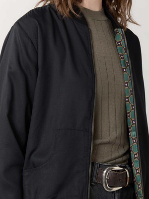 Ruth Reversible Bomber Jacket emerald/black from Yahmo
