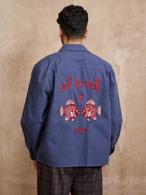 Fritz Embroidered Workwear Jacket blue from Yahmo