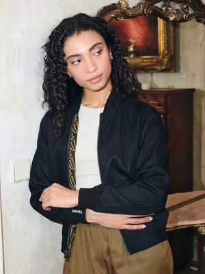 Ruth Reversible Bomber Jacket artdeco/black from Yahmo