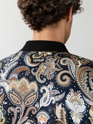 Laslo Reversible Bomber Jacket bird/navy from Yahmo