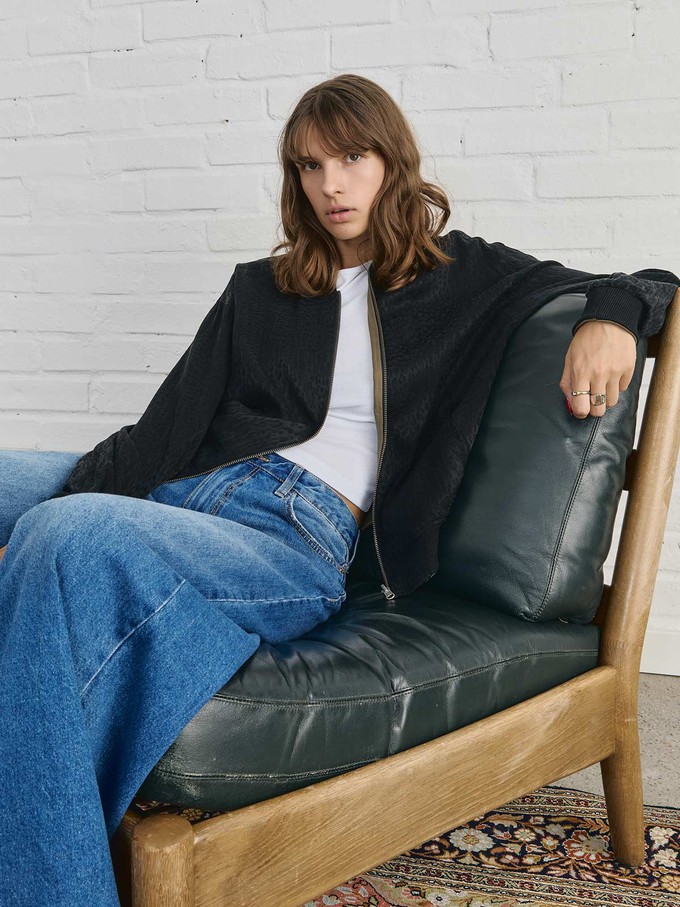 Lene Reversible Bomber Jacket Leo/Olive from Yahmo Lene Reversible Bomber Jacket Leo/Olive from Yahmo