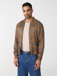 Laslo Reversible Bomber Jacket nouveau/pine via Yahmo