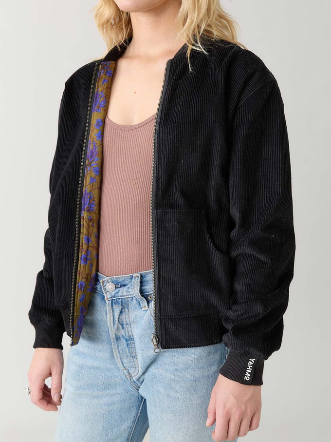 Elsa Reversible Bomber Jacket dragonfly/black from Yahmo