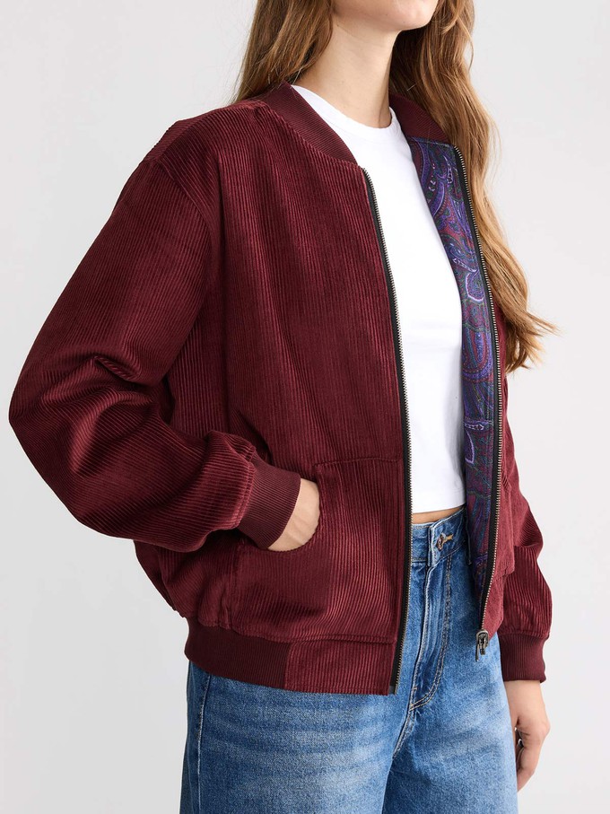 Elsa Reversible Bomber Jacket Orchid/Wine from Yahmo