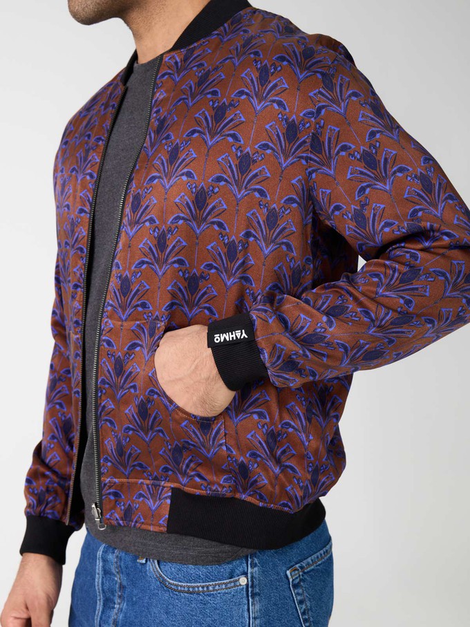Laslo Reversible Bomber Jacket moka/navy from Yahmo