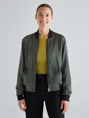 Ruth Reversible Bomber Jacket emerald/black from Yahmo