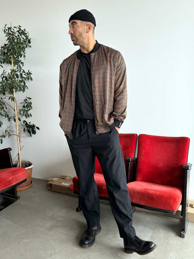 Laslo Reversible Bomber Jacket Nostalgia/Pine from Yahmo