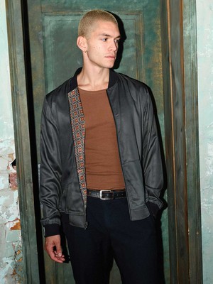 Laslo Reversible Bomber Jacket Nostalgia/Pine from Yahmo