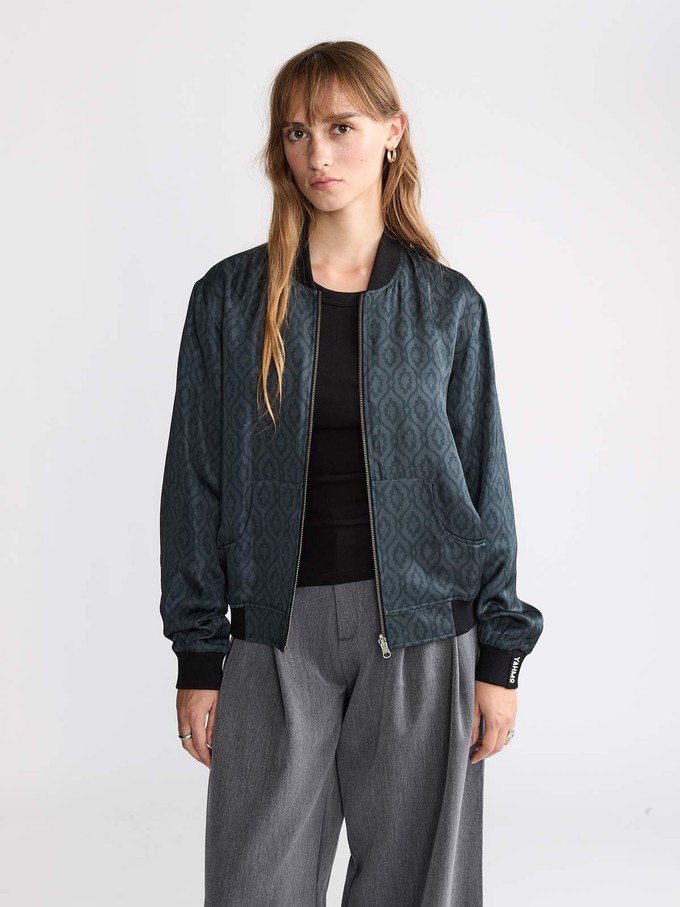 Ruth Reversible Bomber Jacket Opal/Black from Yahmo