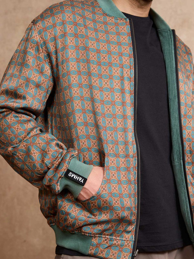 Oskar Reversible Bomber Jacket Atlas/Teal from Yahmo