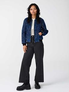 Berta Reversible Bomber Jacket ink/black via Yahmo