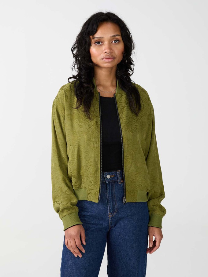 Lene Reversible Bomber Jacket moss/black from Yahmo