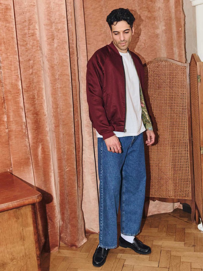 Bruno Reversible Bomber Jacket Garden/Wine from Yahmo