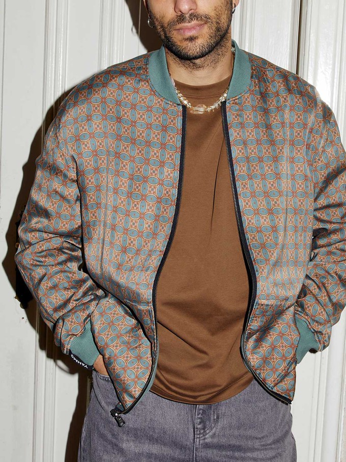 Oskar Reversible Bomber Jacket Atlas/Teal from Yahmo