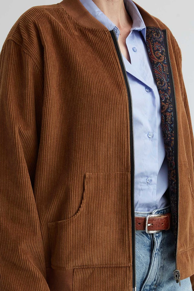Elsa Reversible Bomber Jacket paisley/caramel from Yahmo