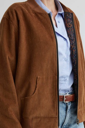 Elsa Reversible Bomber Jacket paisley/caramel from Yahmo