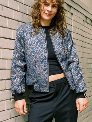 Berta Reversible Bomber Jacket copper/black from Yahmo