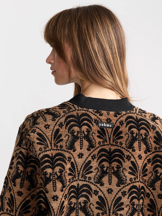 Berta Reversible Bomber Jacket Palm/Black from Yahmo