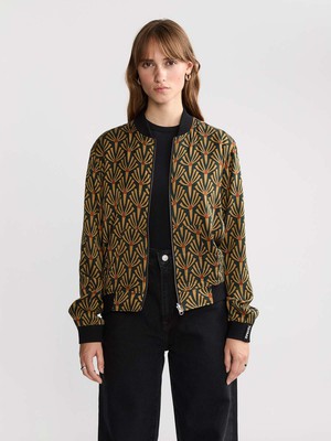 Ruth Reversible Bomber Jacket Artdeco/Black from Yahmo