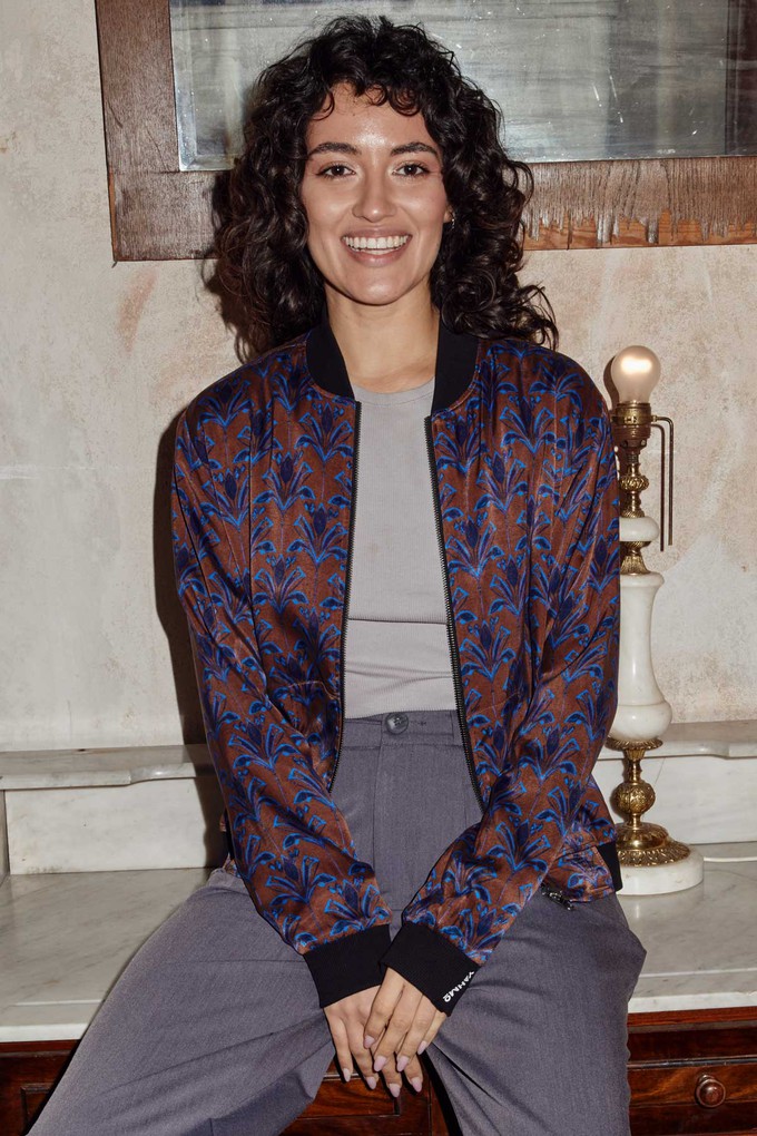 Ruth Reversible Bomber Jacket moka/navy from Yahmo