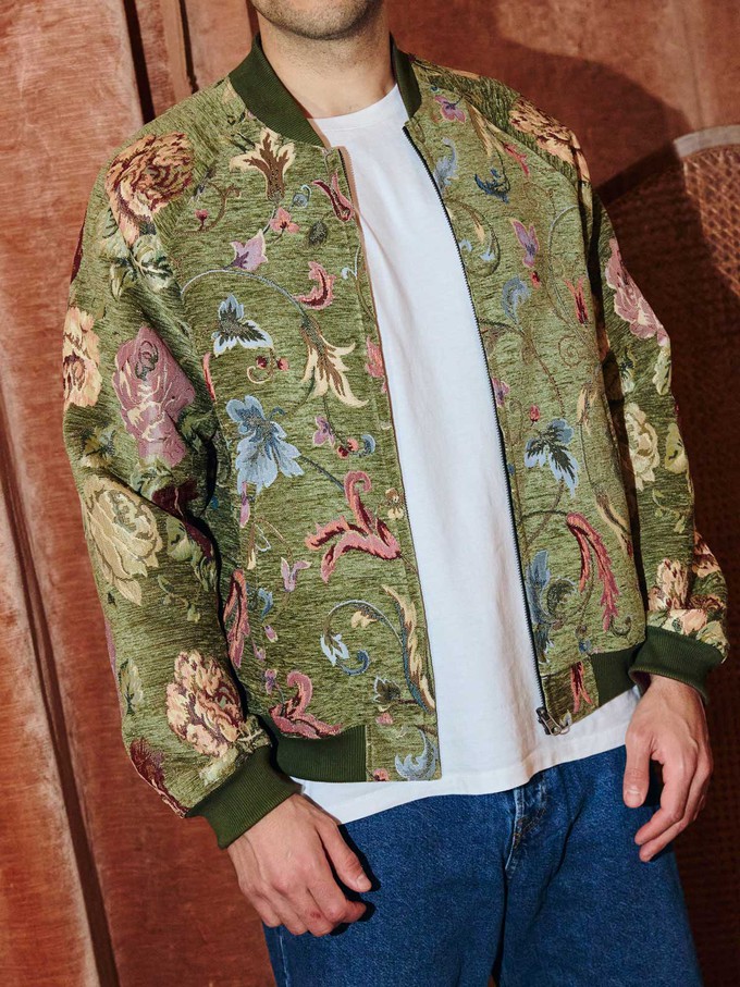 Bruno Reversible Bomber Jacket Garden/Wine from Yahmo