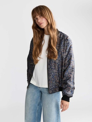 Elsa Reversible Bomber Jacket Paisley/Navy from Yahmo