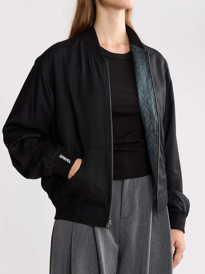 Ruth Reversible Bomber Jacket Opal/Black from Yahmo
