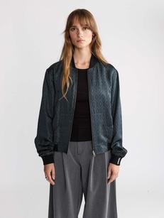 Ruth Reversible Bomber Jacket Opal/Black via Yahmo