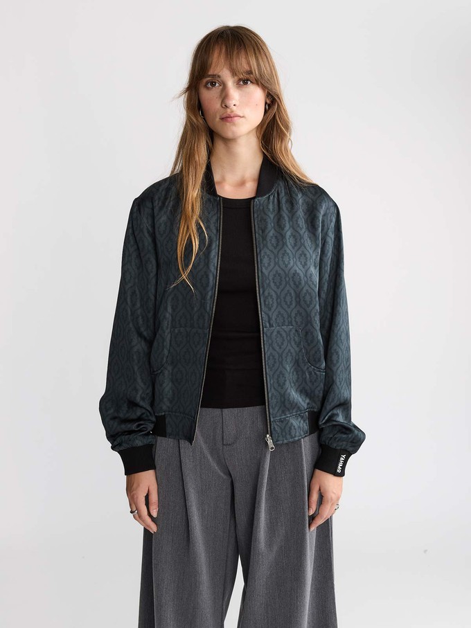 Ruth Reversible Bomber Jacket Opal/Black from Yahmo
