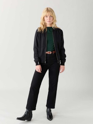 Ruth Reversible Bomber Jacket emerald/black from Yahmo