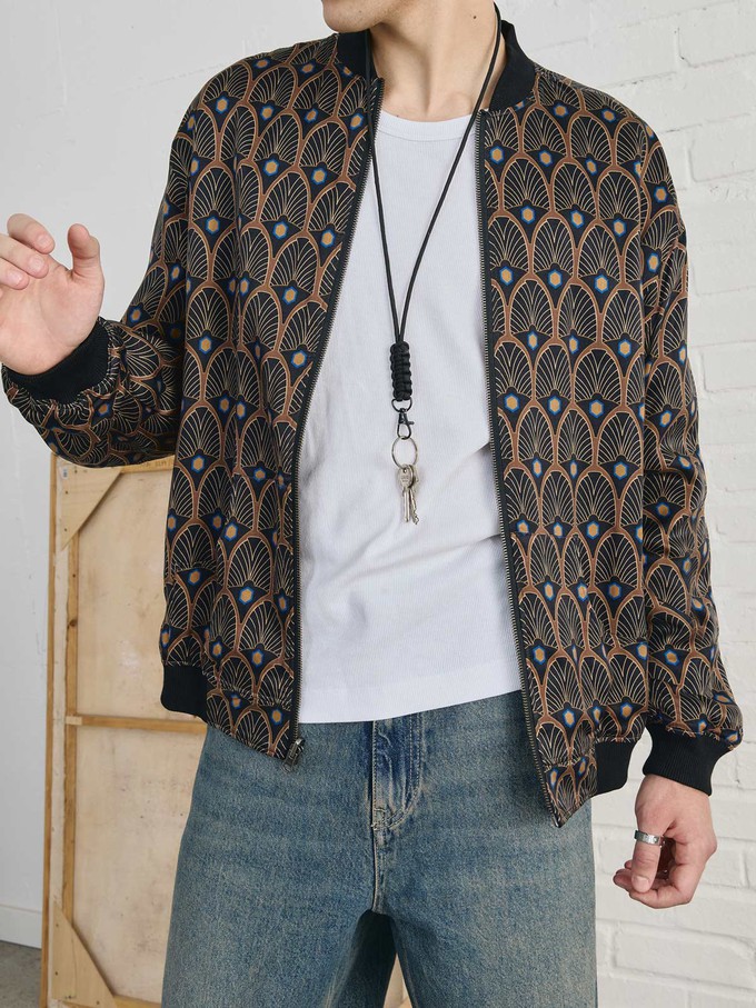 Oskar Reversible Bomber Jacket Metropolis/Black from Yahmo