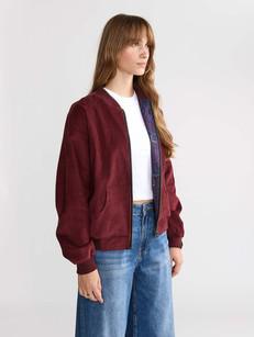 Elsa Reversible Bomber Jacket Orchid/Wine via Yahmo