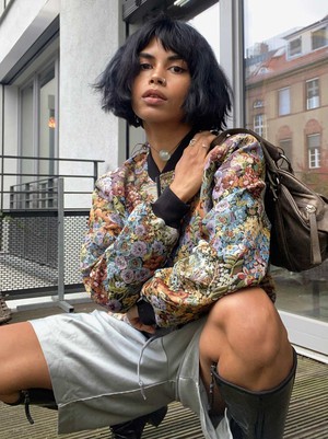 Berta Reversible Bomber Jacket bouquet/black from Yahmo