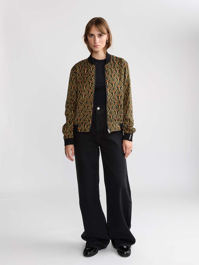 Ruth Reversible Bomber Jacket Artdeco/Black from Yahmo