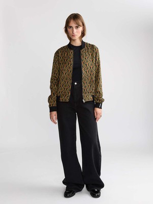 Ruth Reversible Bomber Jacket Artdeco/Black from Yahmo