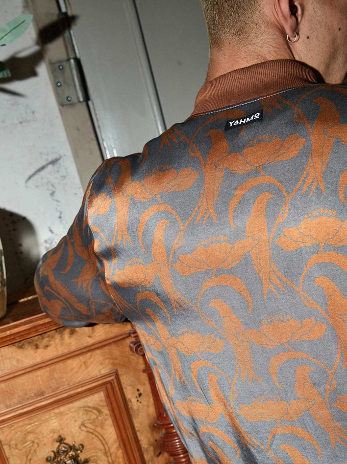 Laslo Reversible Bomber Jacket nouveau/pine from Yahmo