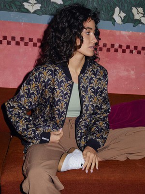 Elsa Reversible Bomber Jacket papyrus/navy from Yahmo