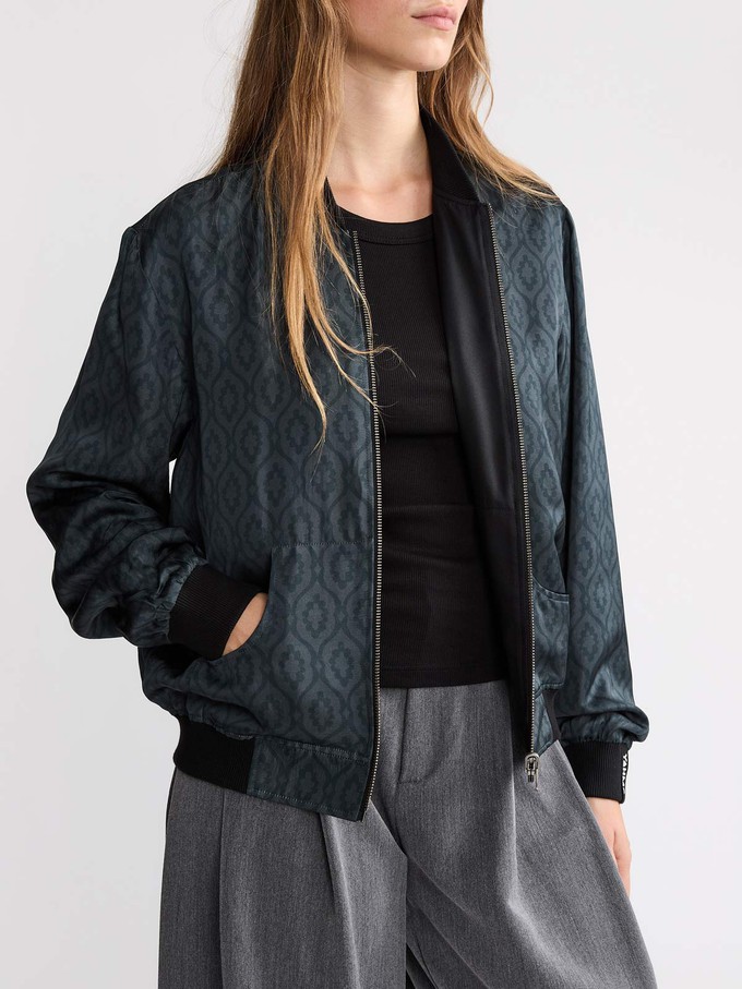 Ruth Reversible Bomber Jacket Opal/Black from Yahmo