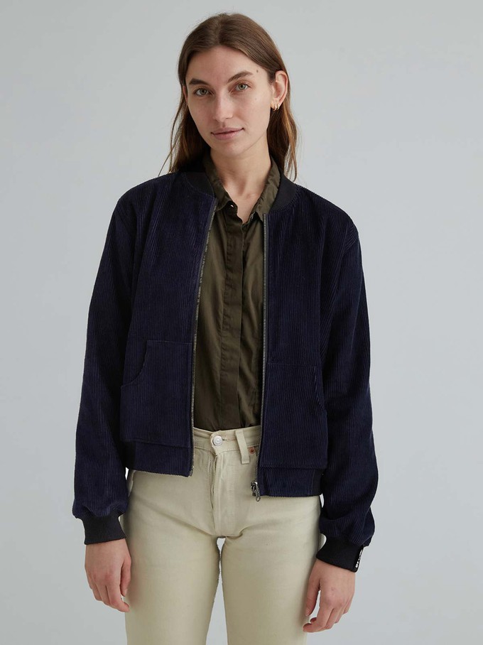 Elsa Reversible Bomber Jacket papyrus/navy from Yahmo