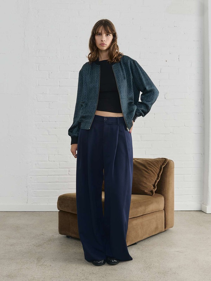 Ruth Reversible Bomber Jacket Opal/Black from Yahmo