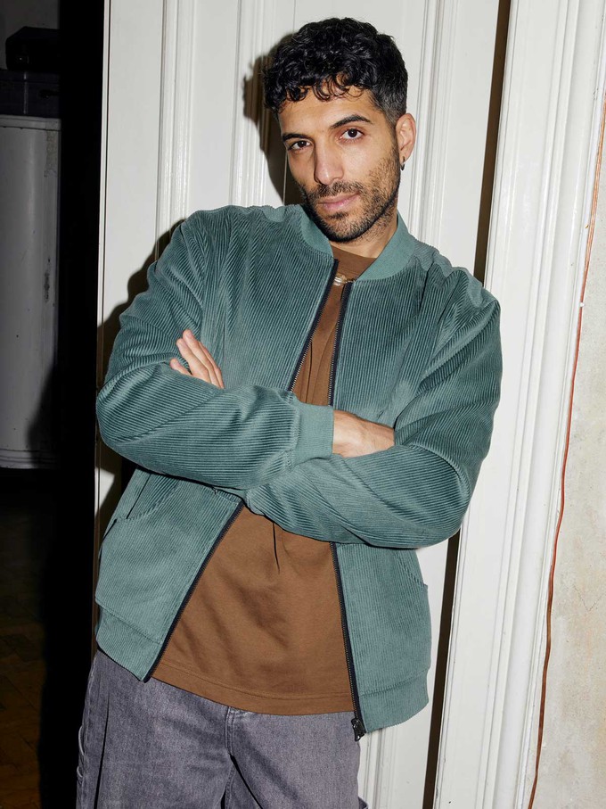 Oskar Reversible Bomber Jacket Atlas/Teal from Yahmo